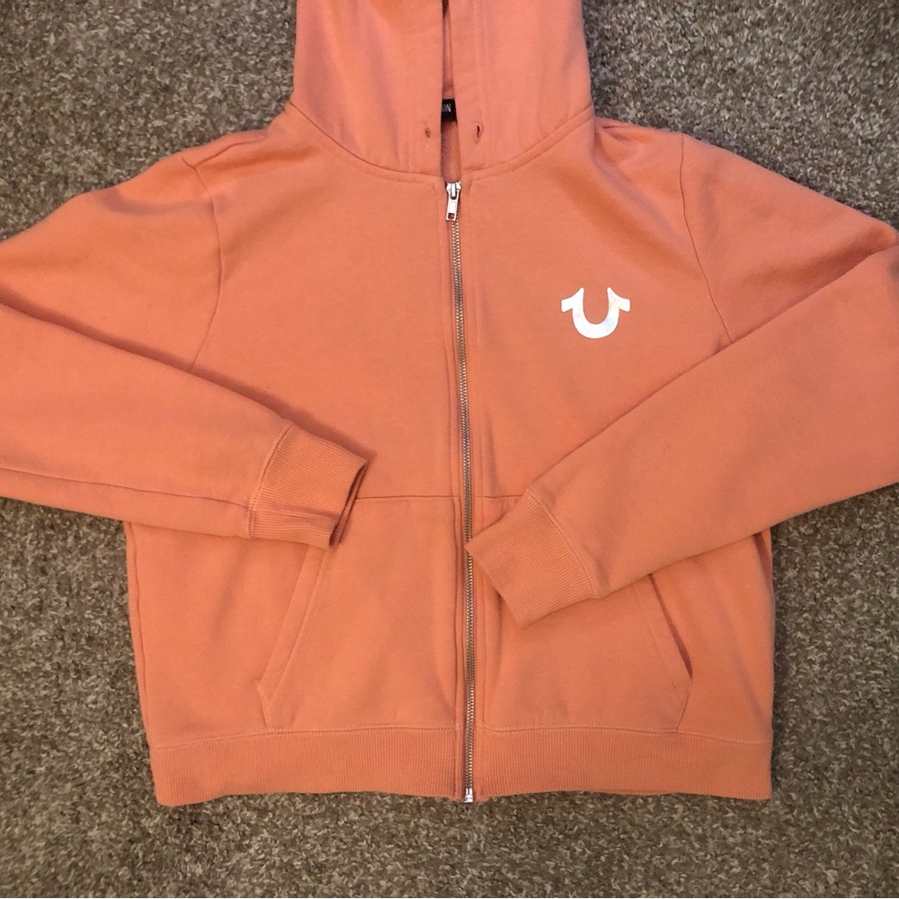 🧡5 for $20🧡 True Religion Orange Zip-Up Hoodie - Picture 7 of 9